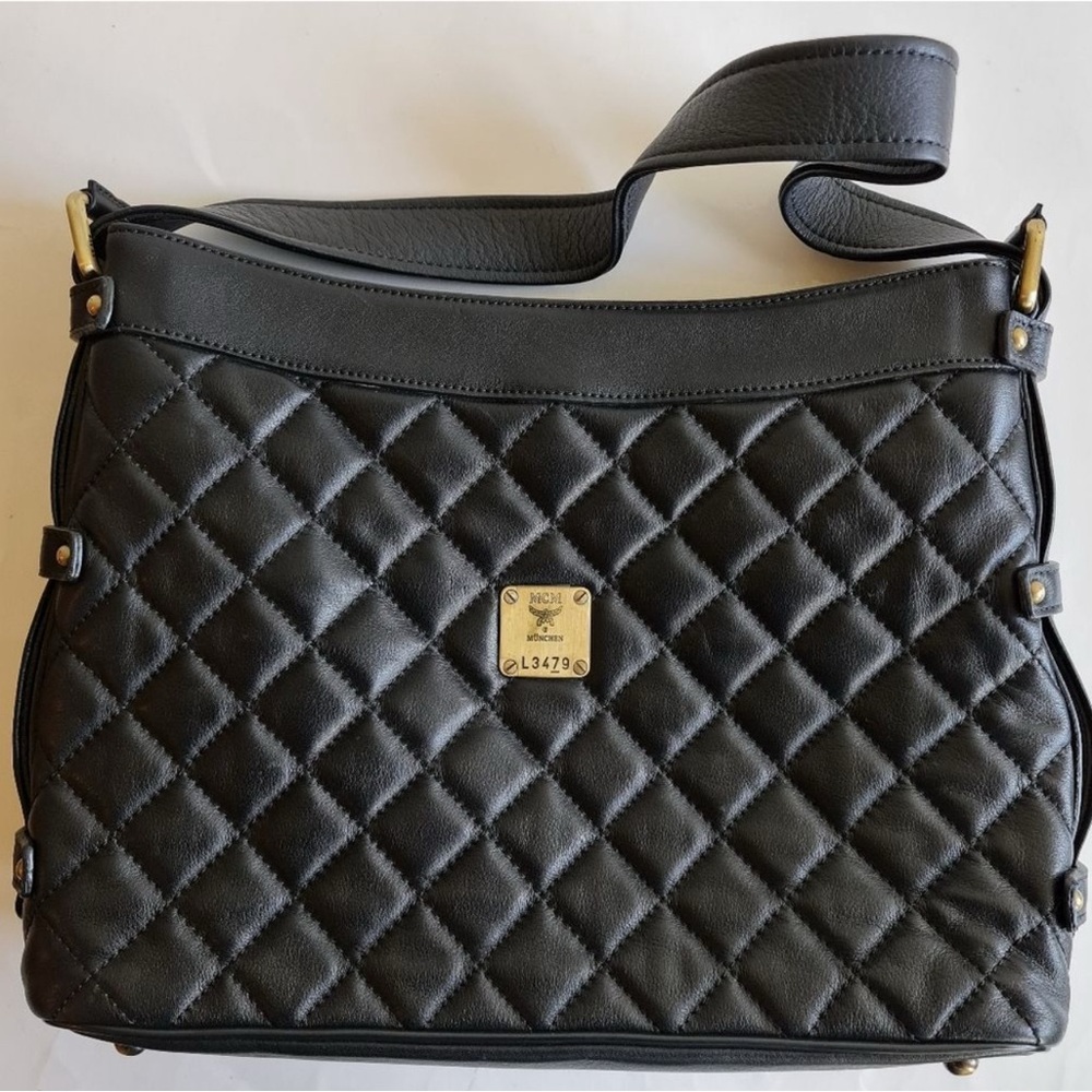 MCM Black Quilted Shoulder Bag - Picture 3 of 10